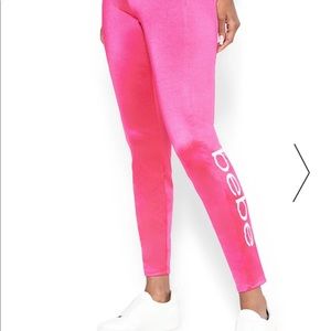 Bebe Hot Pink Satin Pants